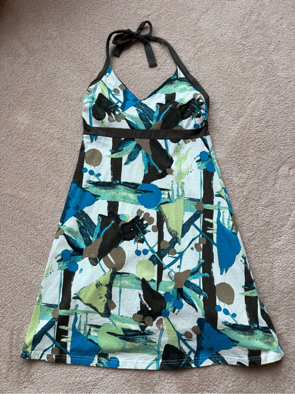 Patagonia Womans Iliana Teal Halter Dress - Large